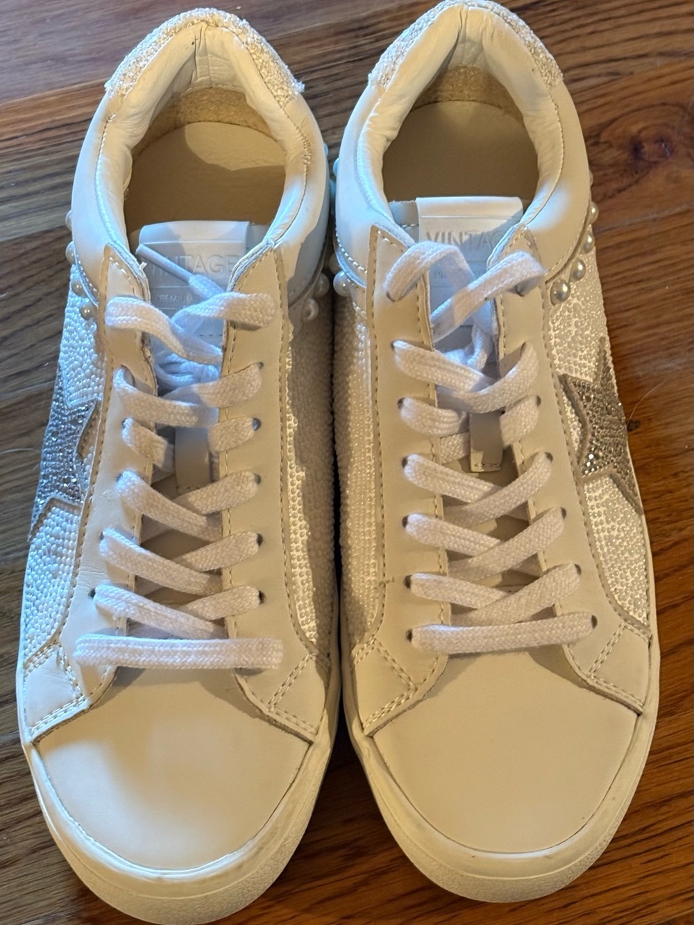 Vintage Havana: “Perscila” Pearl/Glitter Sneakers, Size 9, NWOT,